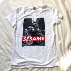 LAST CHANCE Supreme Sesame St Parody T-Shirt